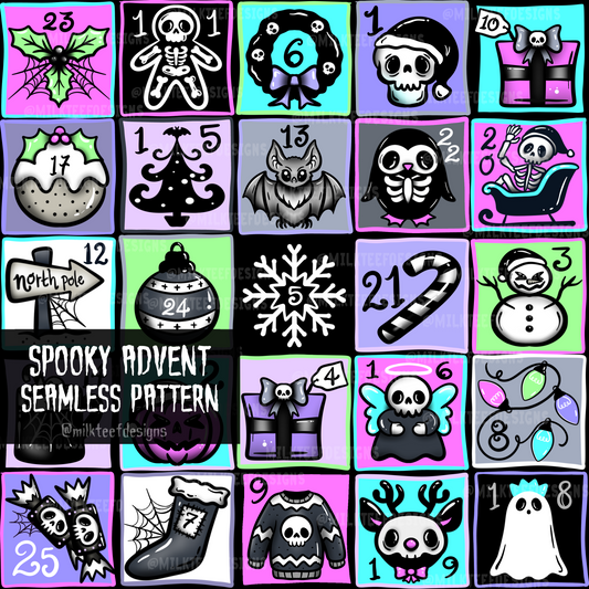 Spooky Advent / Seamless Pattern