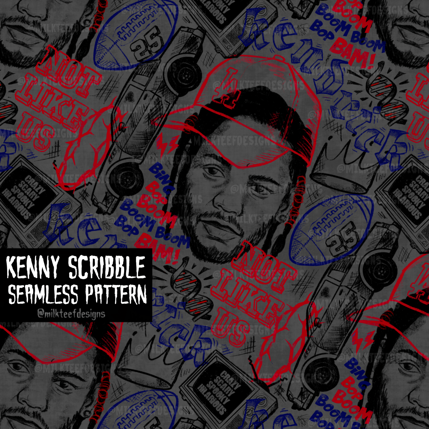 Kenny Scribble / Seamless Pattern