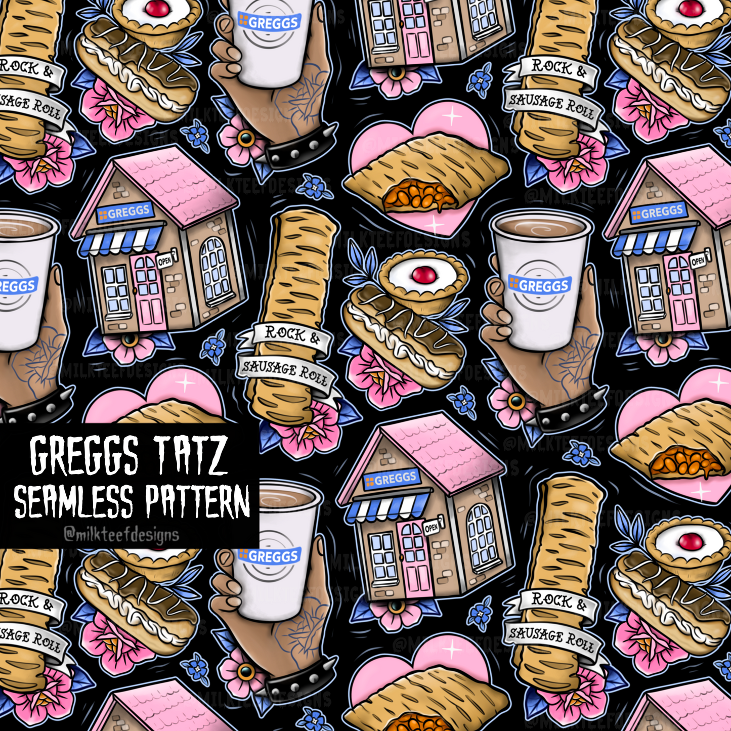 Greggz Tatz / Seamless Pattern