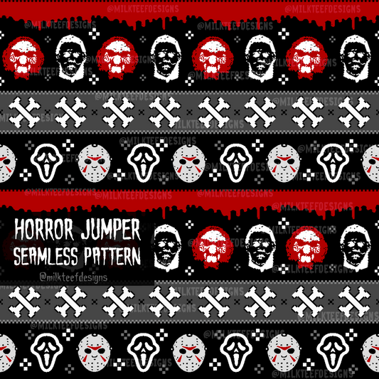 Horror Jumper / Seamless Pattern