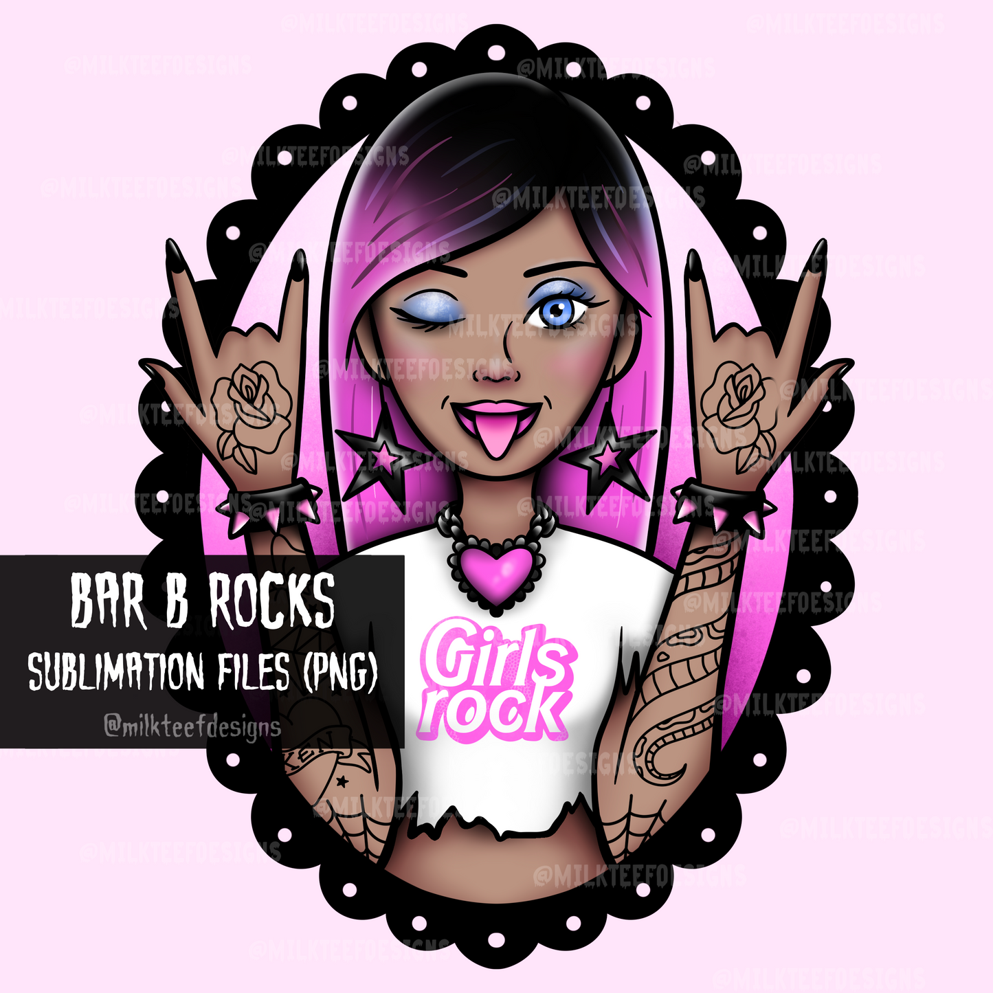 Bar B Rocks / 2 x Sublimation Designs