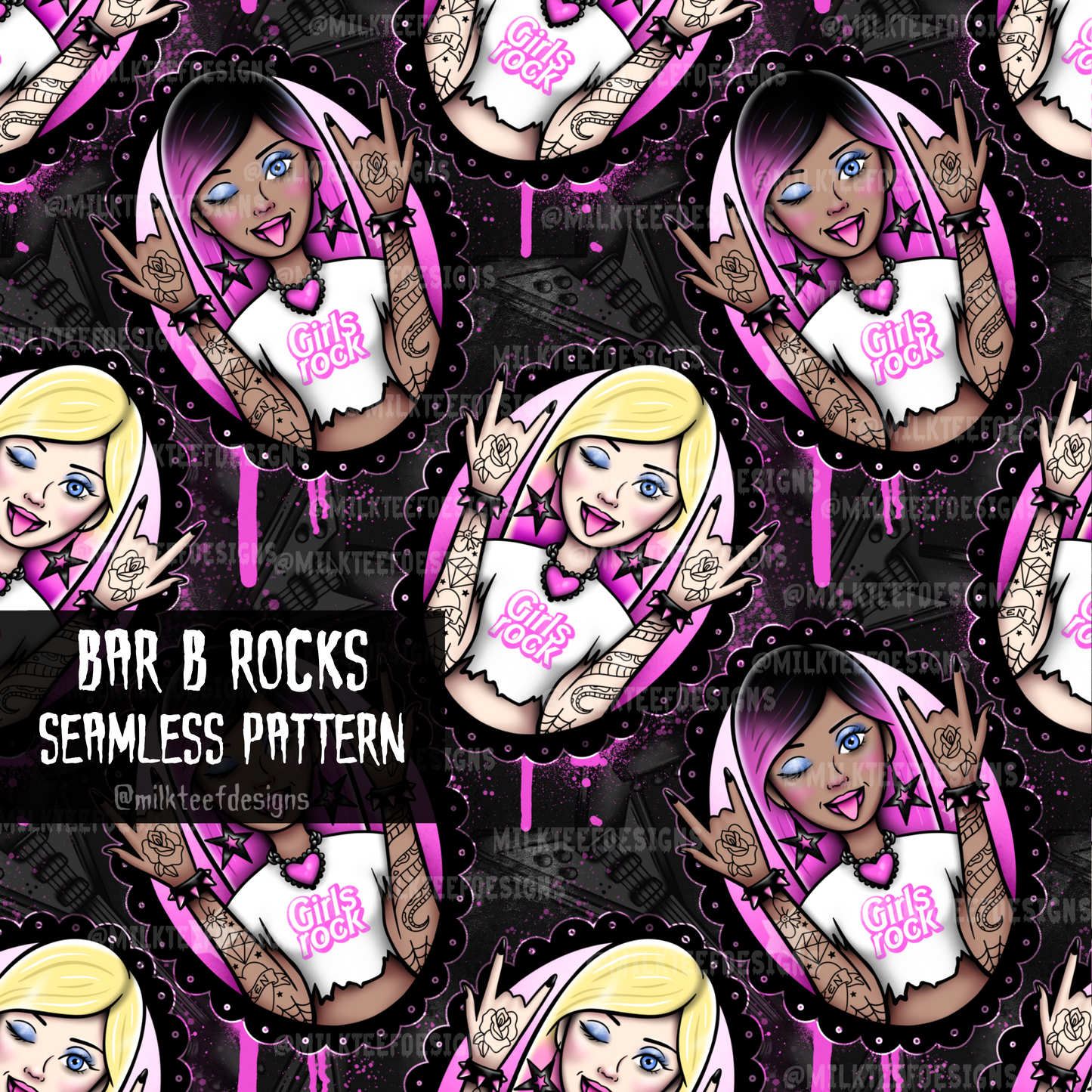 Bar B Rocks / 2 x Seamless Patterns