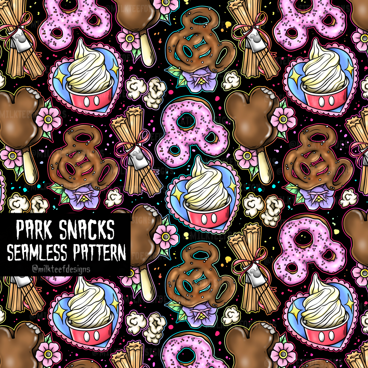 Park Snacks / Seamless Pattern