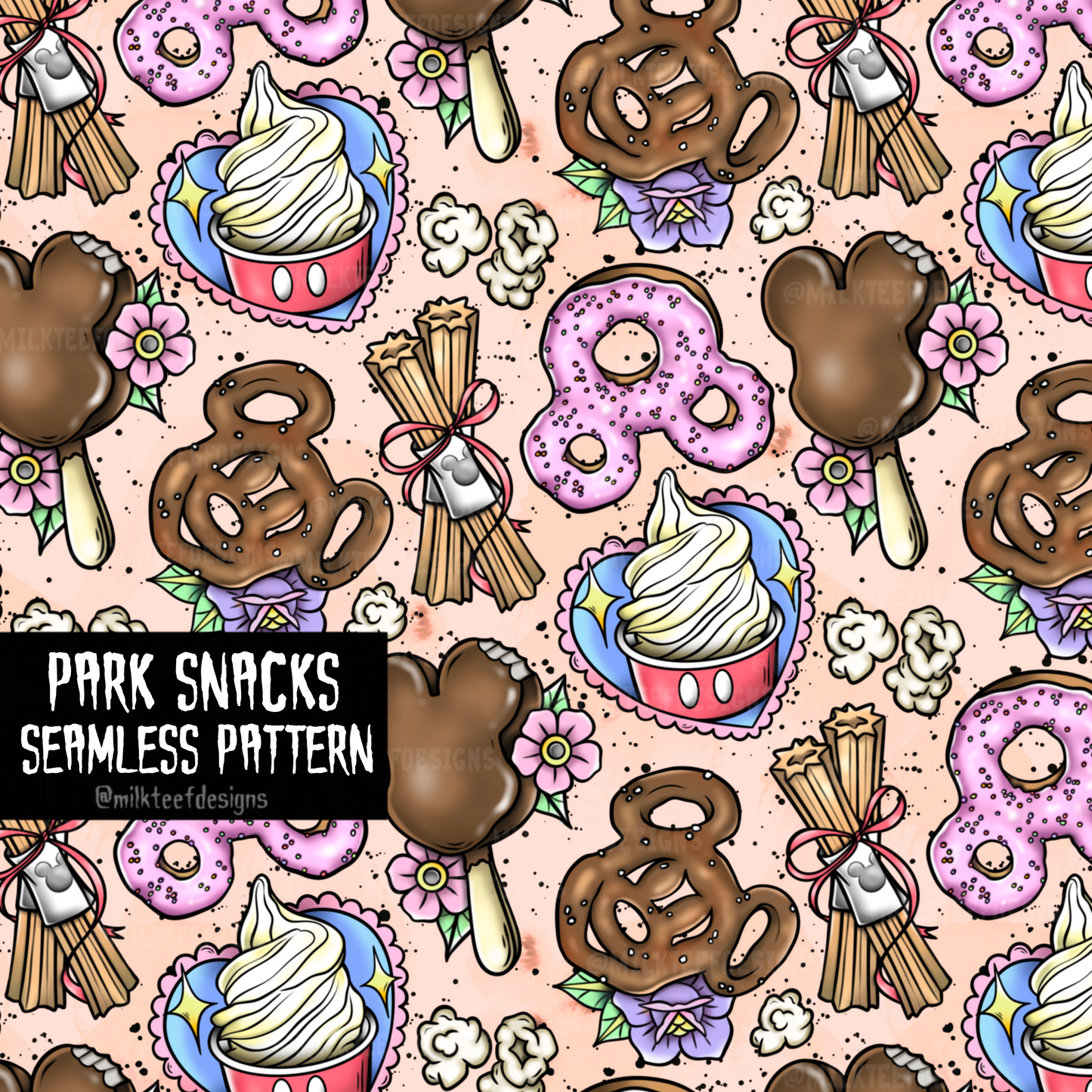 Park Snacks / Seamless Pattern
