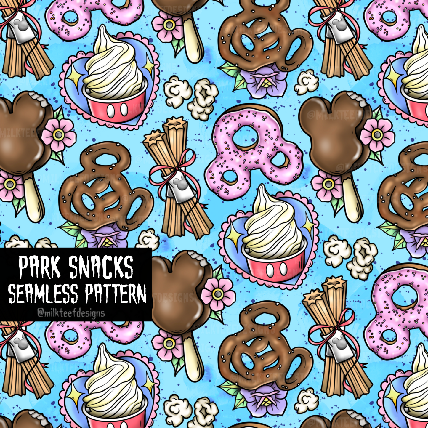 Park Snacks / Seamless Pattern