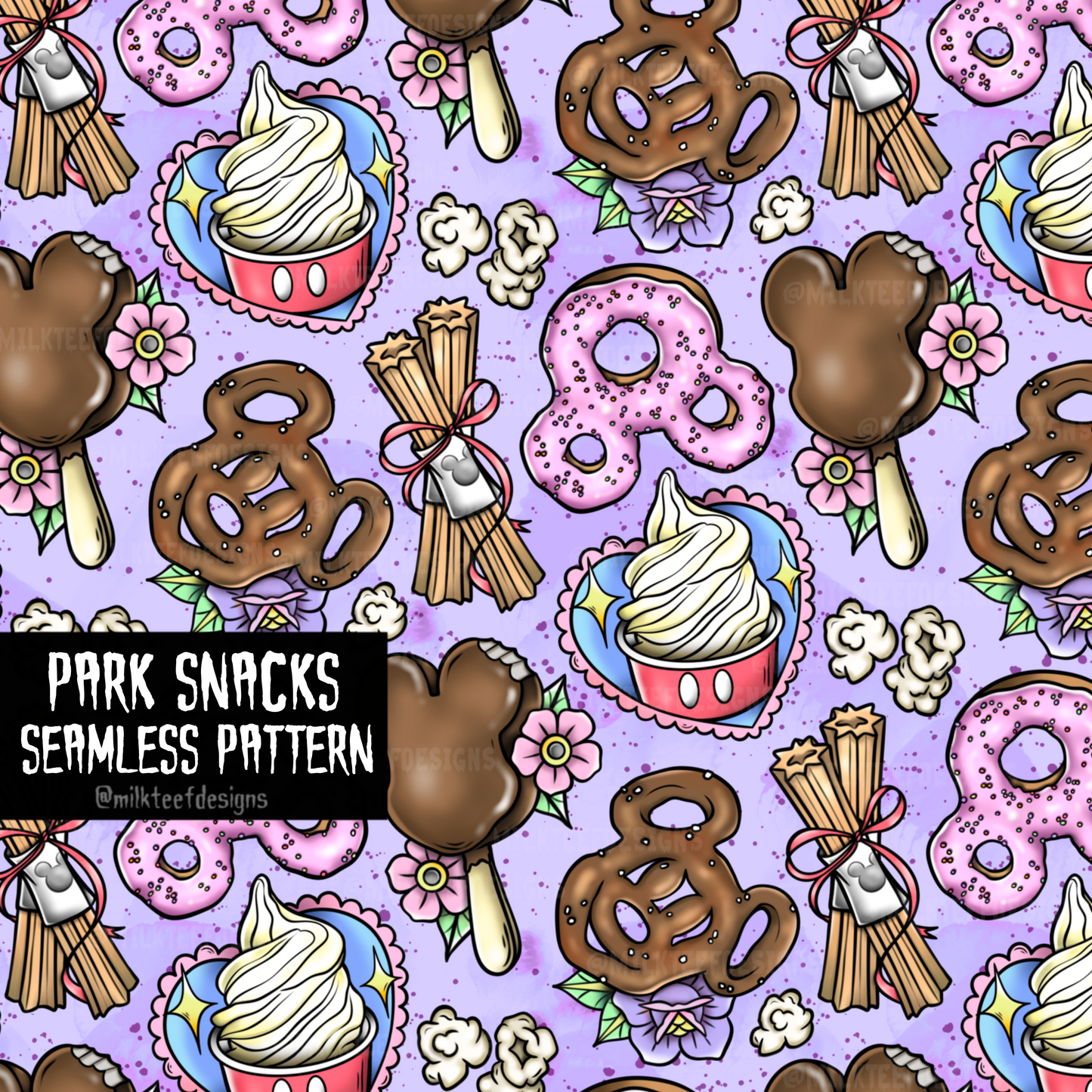 Park Snacks / Seamless Pattern