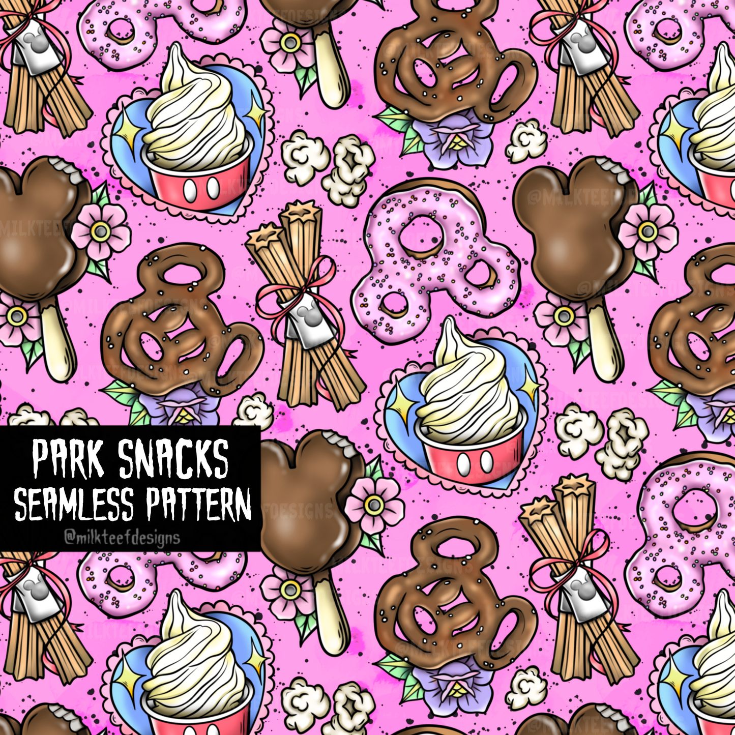Park Snacks / Seamless Pattern