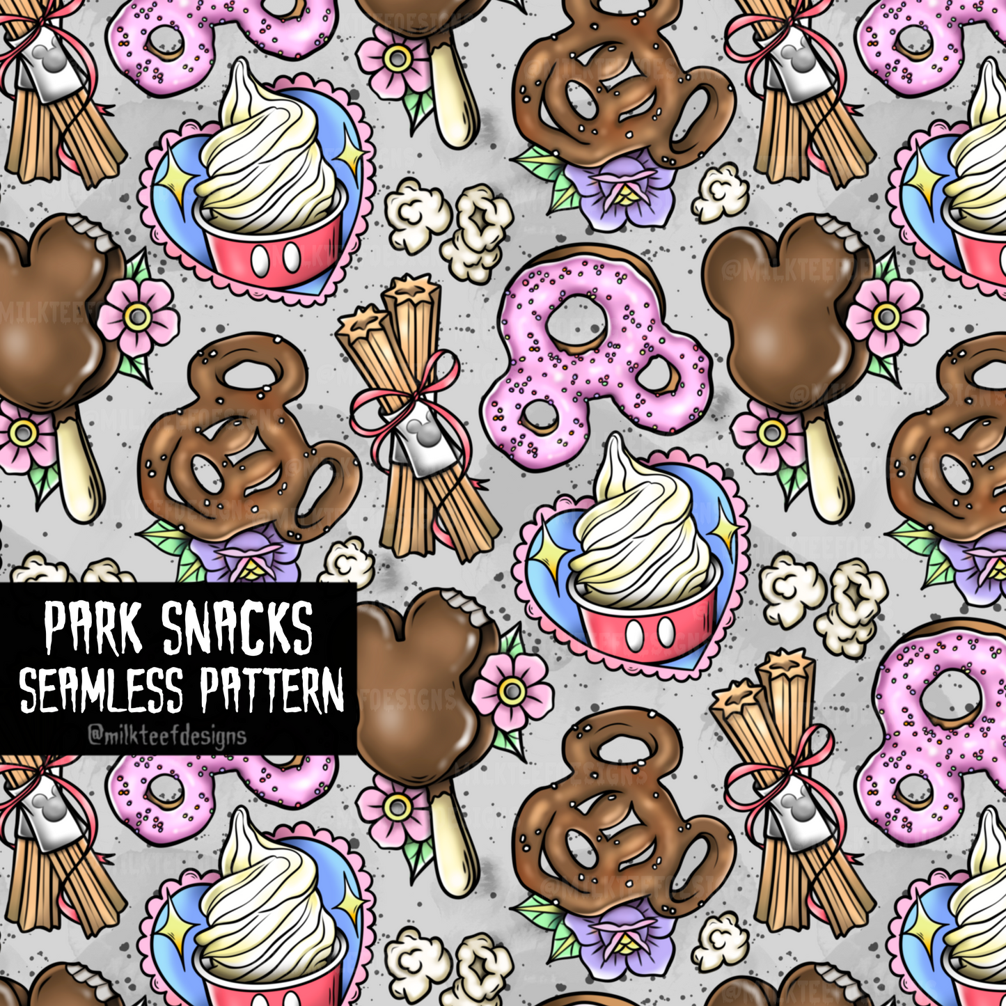 Park Snacks / Seamless Pattern