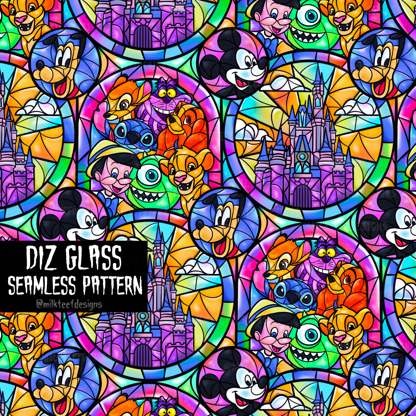 Diz Glass / Seamless Pattern