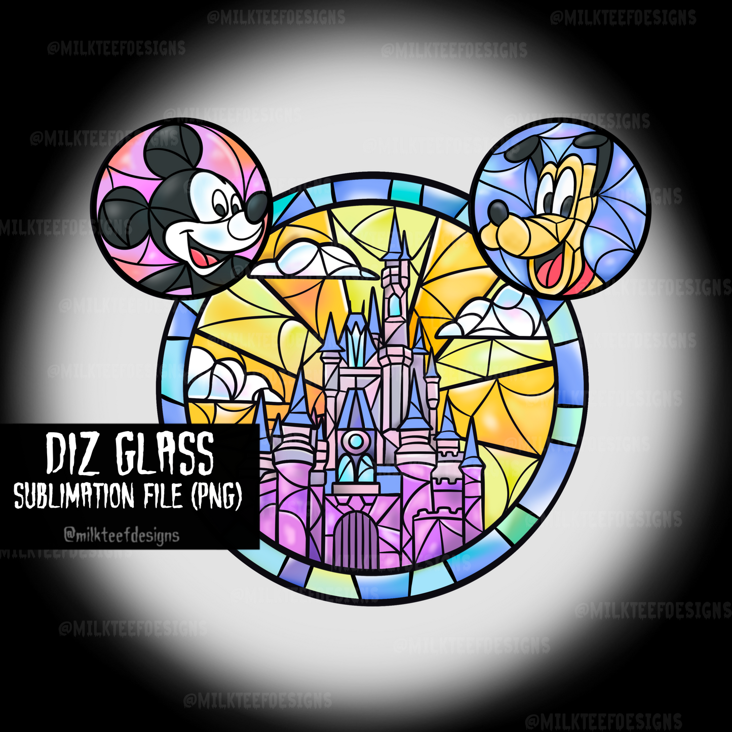 Diz Glass / Sublimation File (PNG)