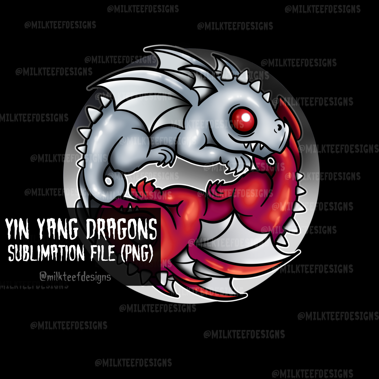 Yin Yang Dragons / Sublimation File