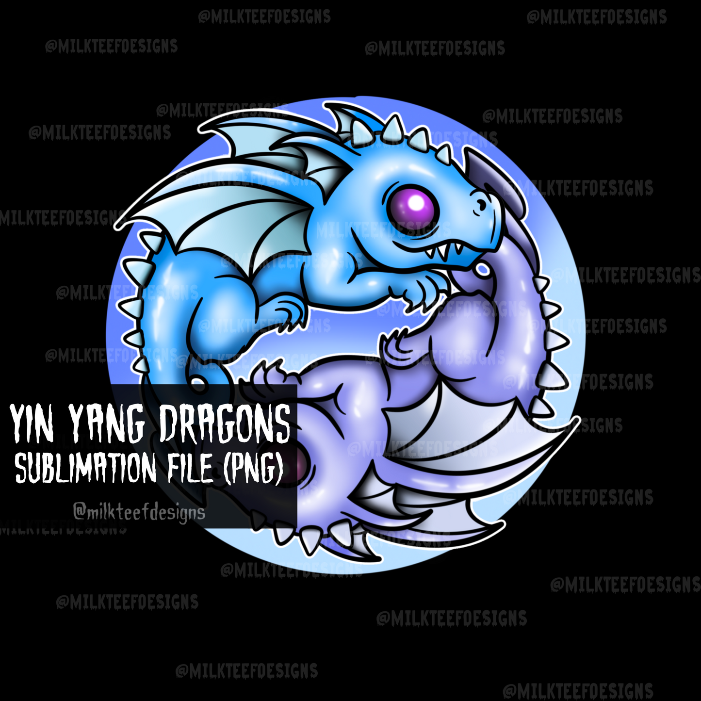 Yin Yang Dragons / Sublimation File