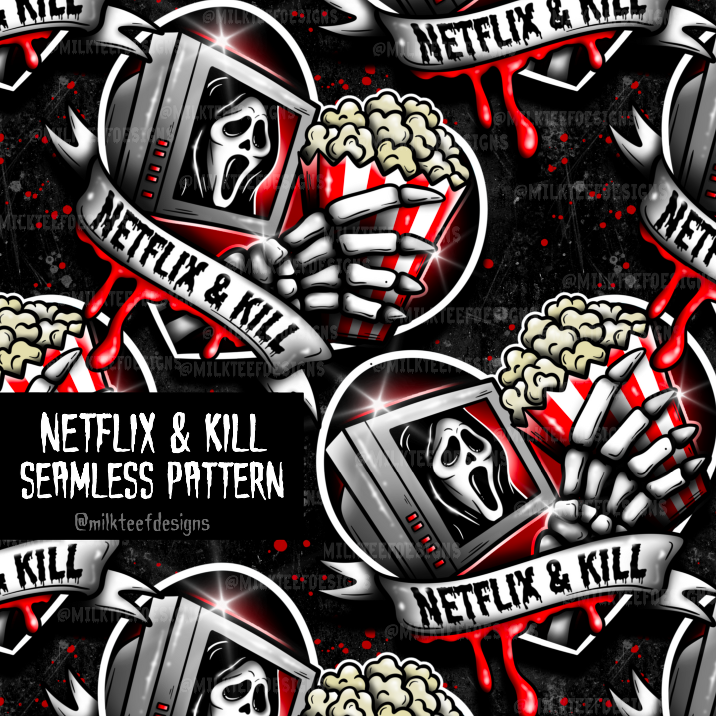 Netflix & Kill / Seamless Pattern