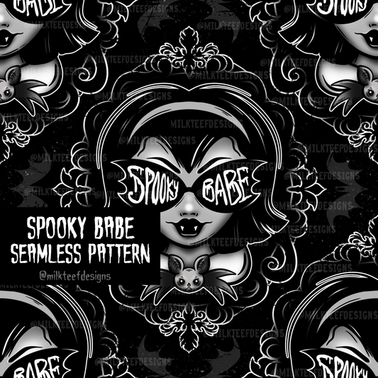 Spooky Babe / Seamless Pattern