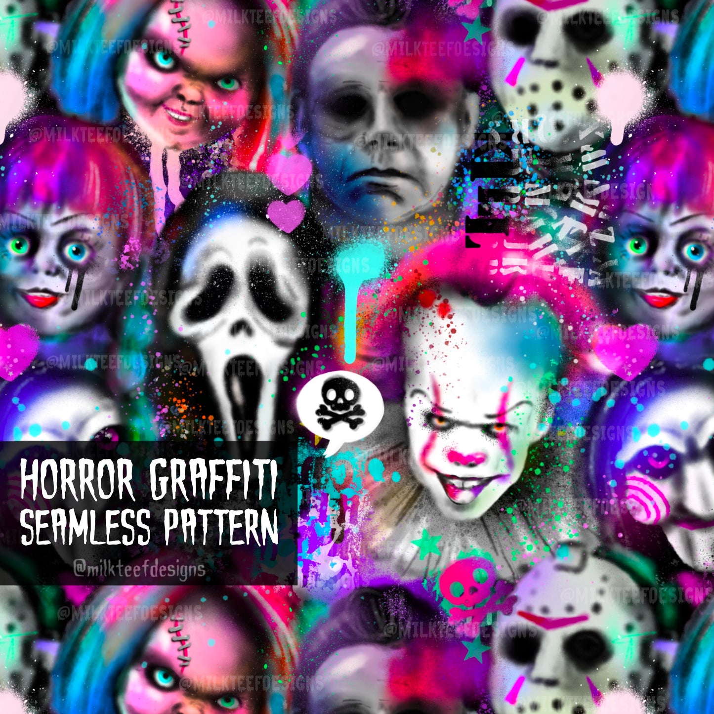 Horror Graffiti / Seamless Patterns