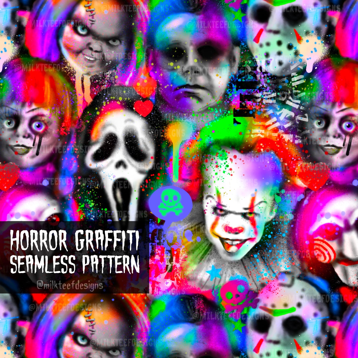 Horror Graffiti / Seamless Patterns