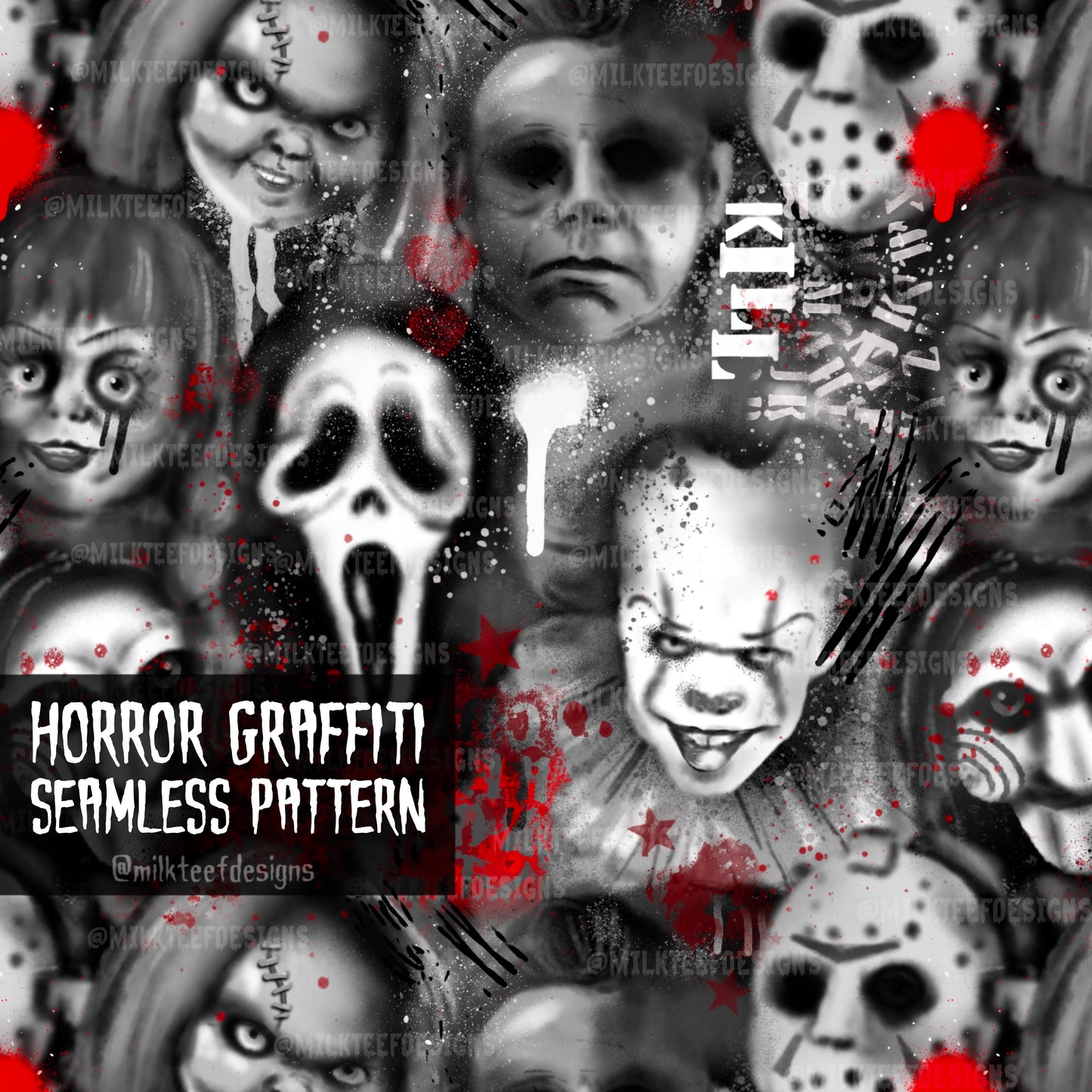 Horror Graffiti / Seamless Patterns