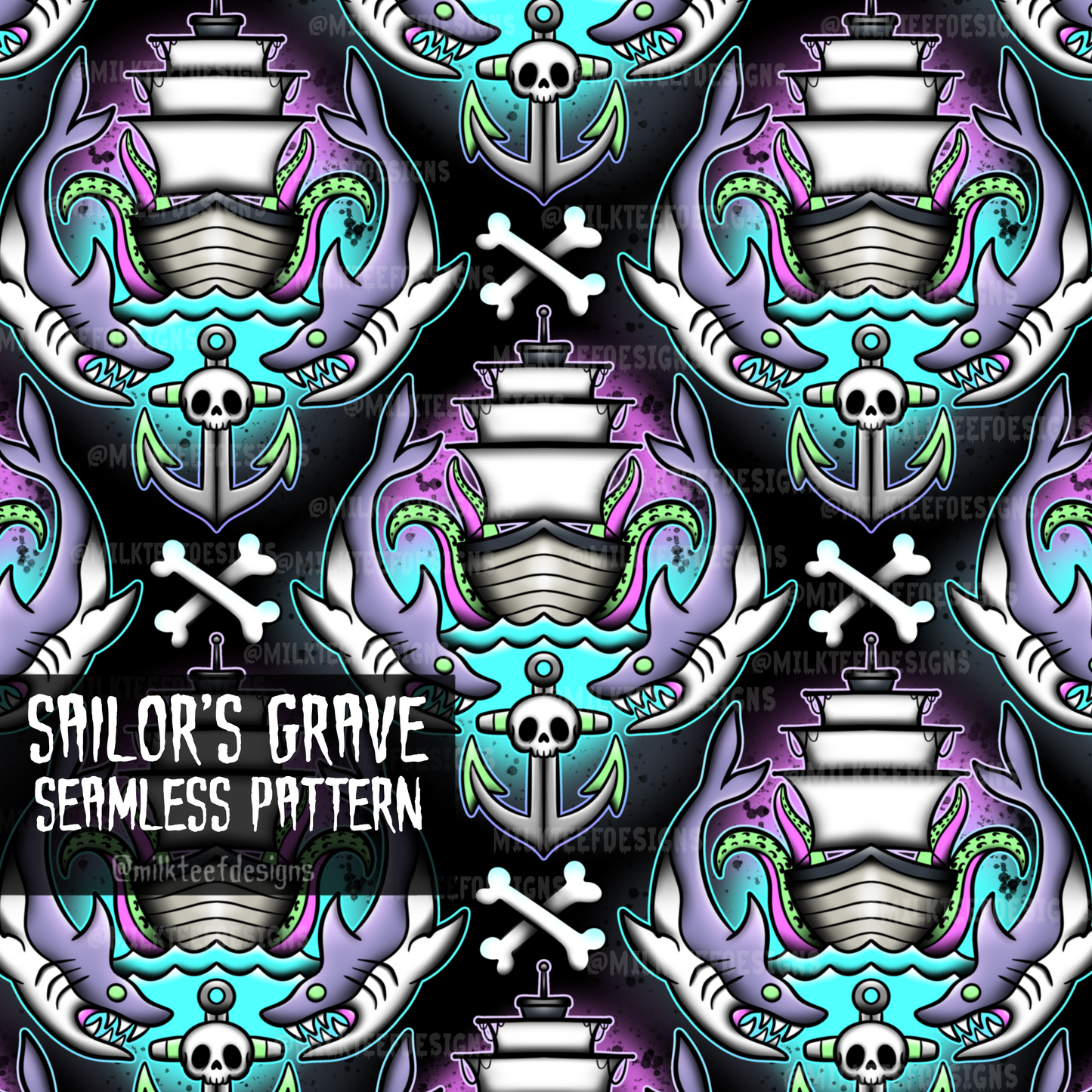 Sailor's Grave / Seamless Pattern