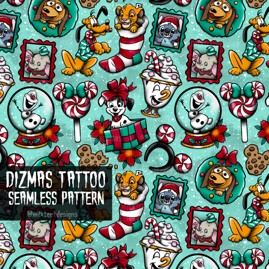 Dizmas Tattoo / Seamless Pattern