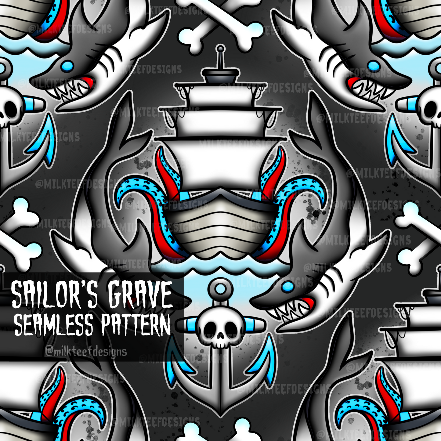 Sailor's Grave / Seamless Pattern