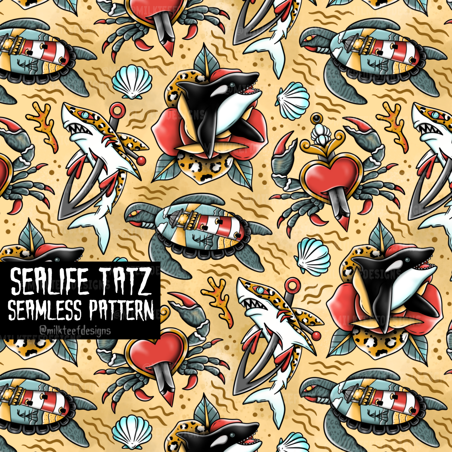 Sealife Tatz / Seamless Pattern