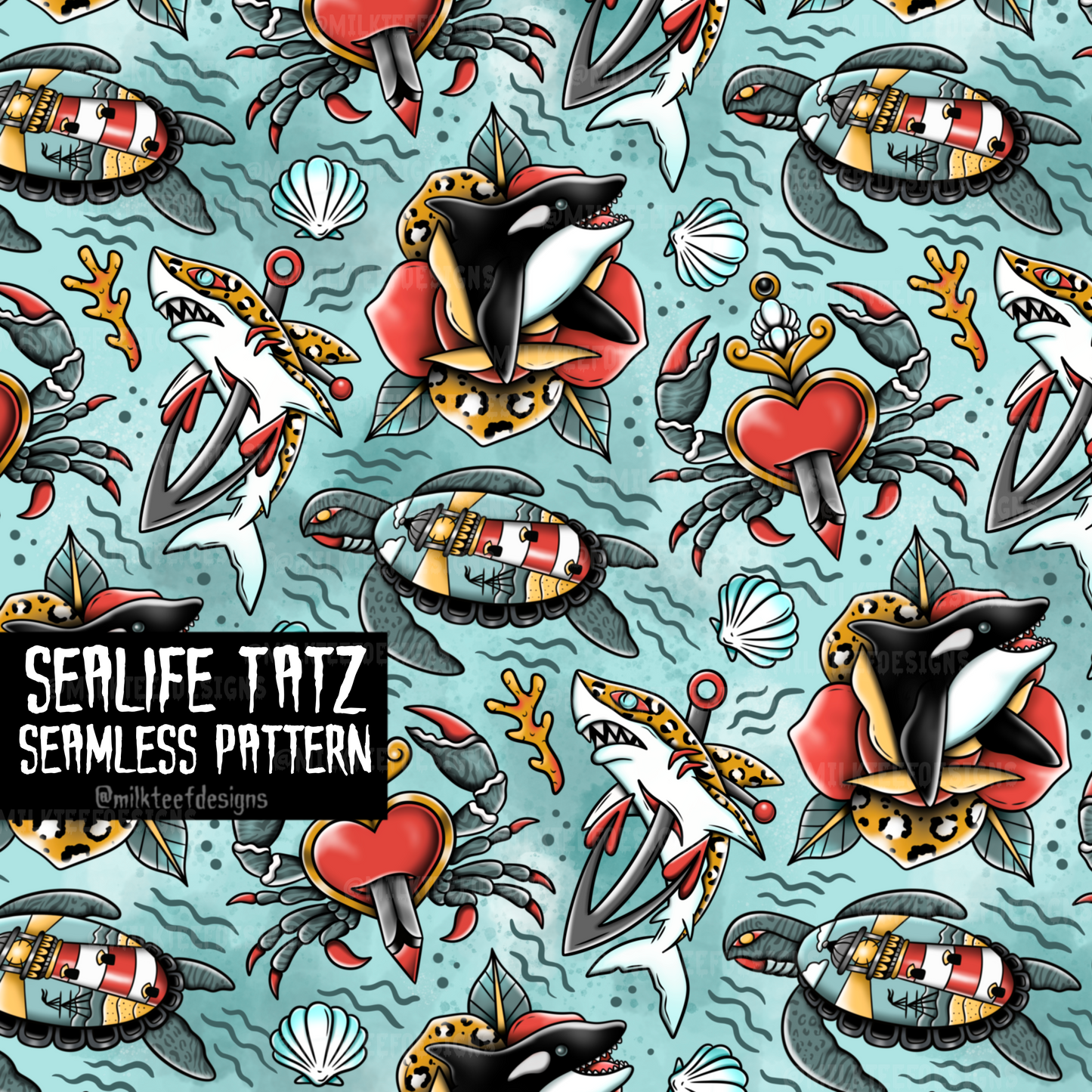 Sealife Tatz / Seamless Pattern