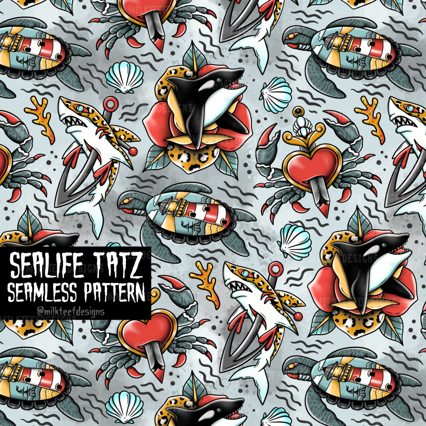 Sealife Tatz / Seamless Pattern
