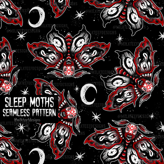 Sleep Moths / Seamless Pattern