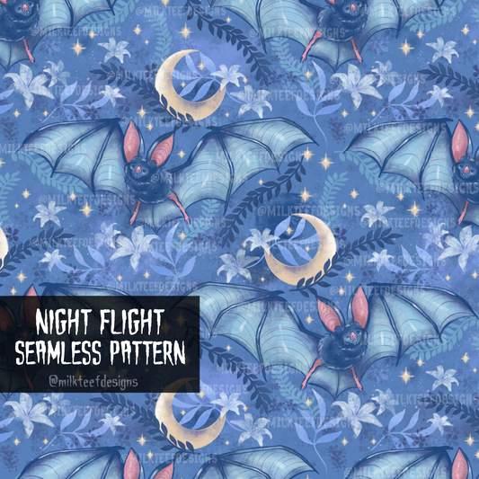 Night Flight / Seamless Pattern