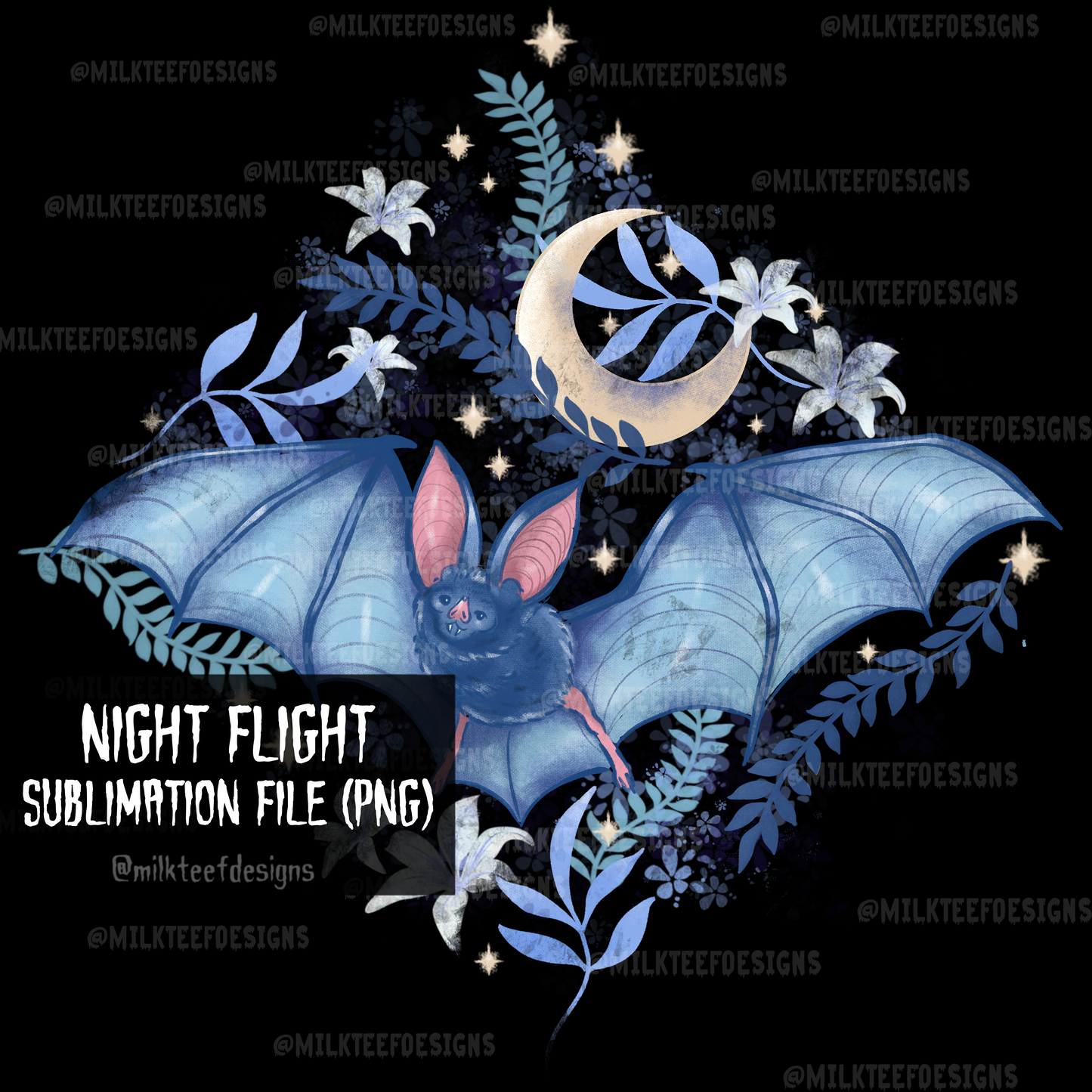 Night Flight / Sublimation Design (PNG)