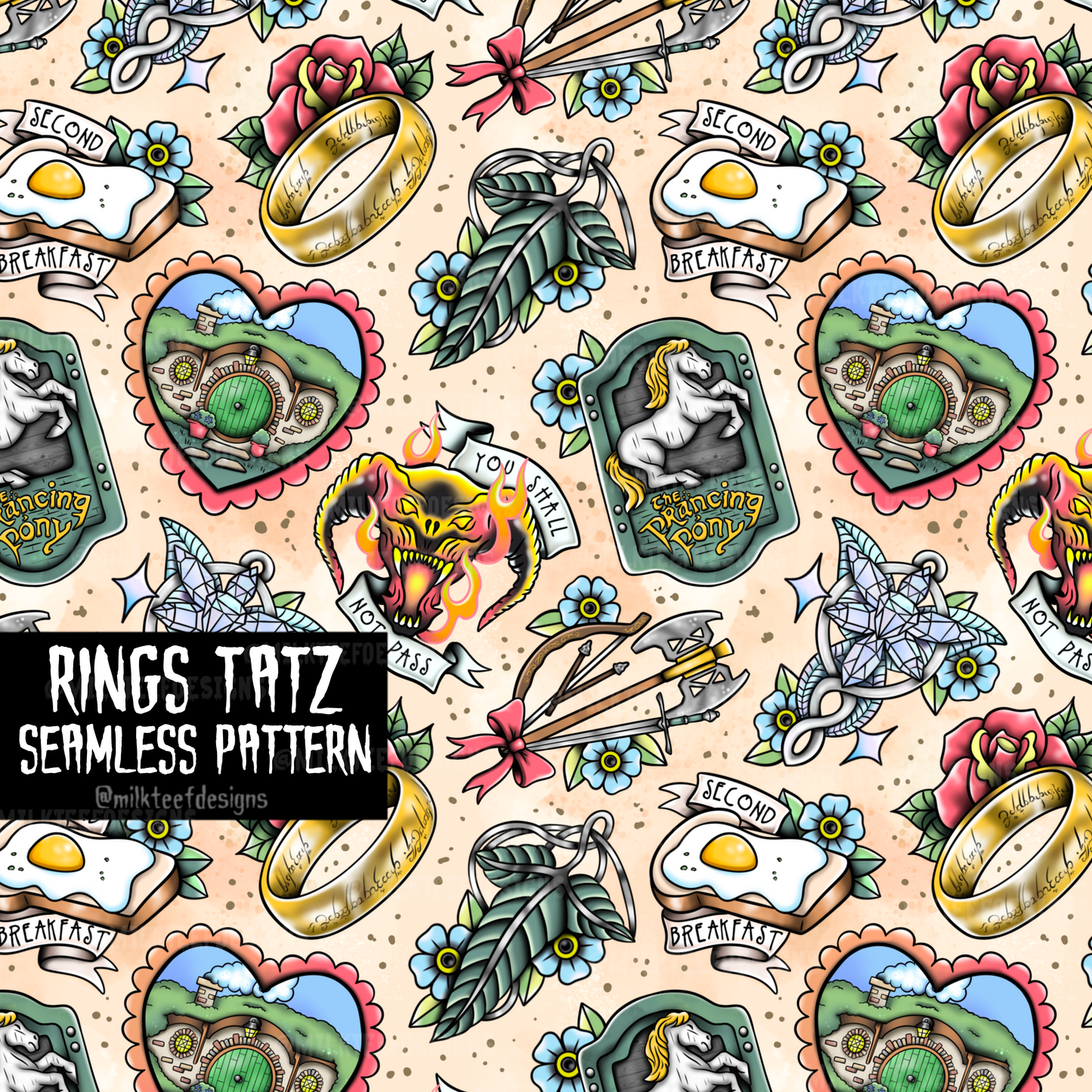 Rings Tatz / Seamless Pattern