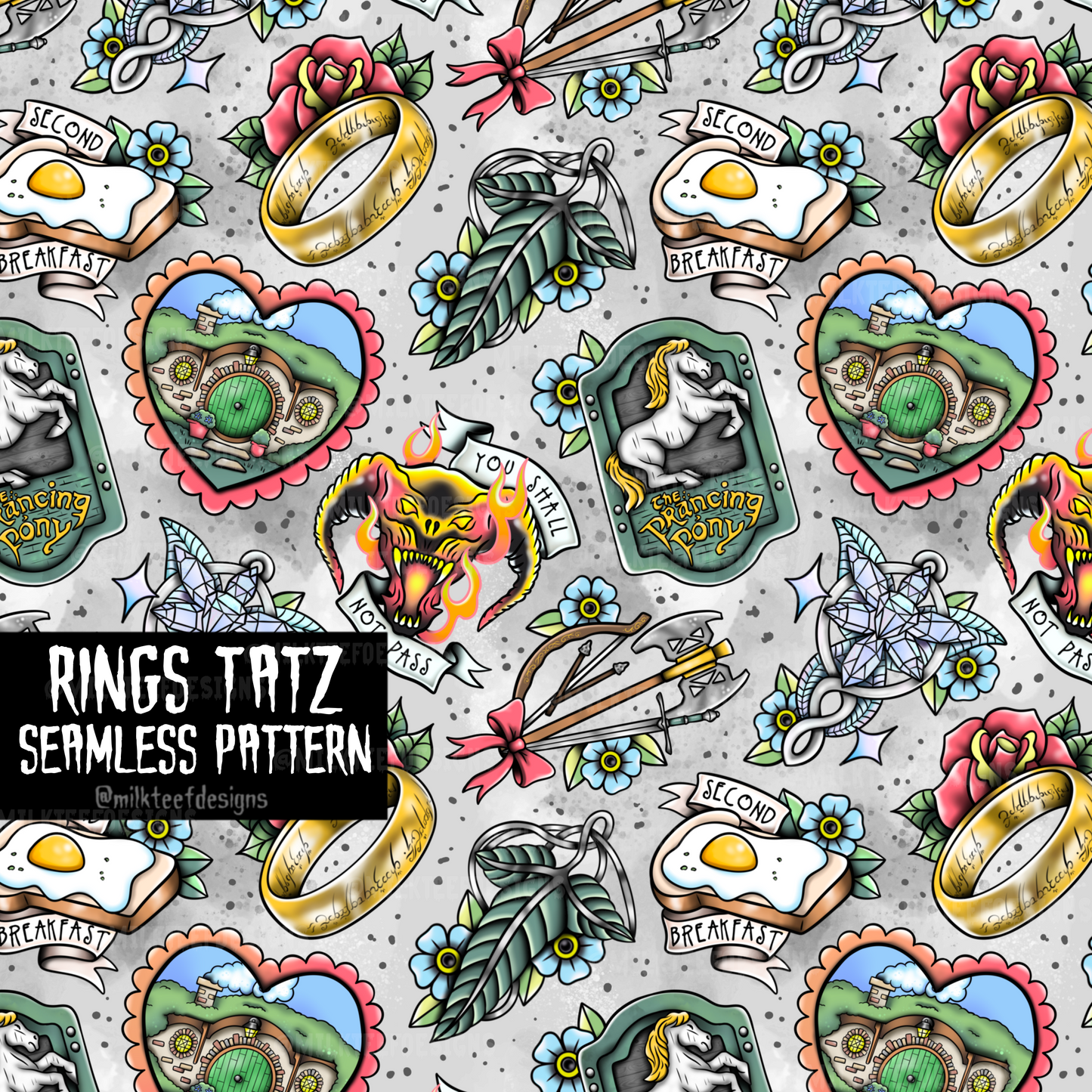 Rings Tatz / Seamless Pattern