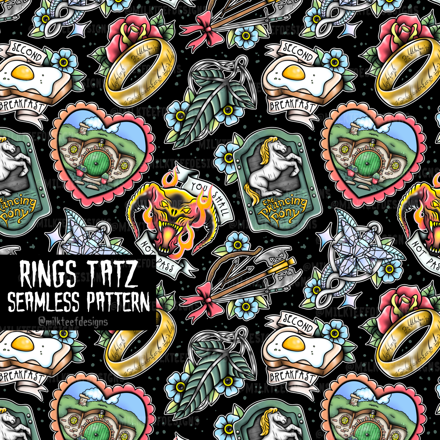 Rings Tatz / Seamless Pattern