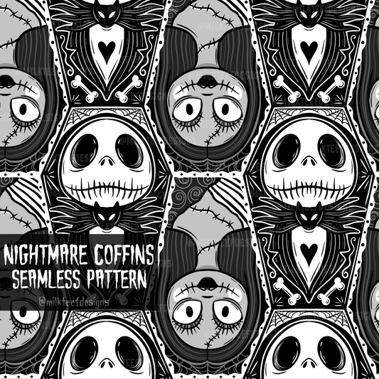 Nightmare Coffins / Seamless Pattern