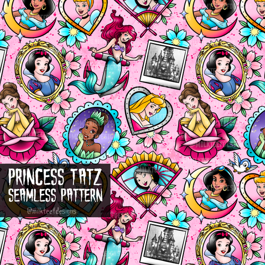 Princess Tatz / Seamless Pattern