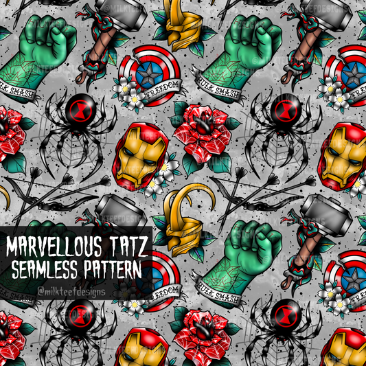 Marvellous Tatz / Seamless Pattern