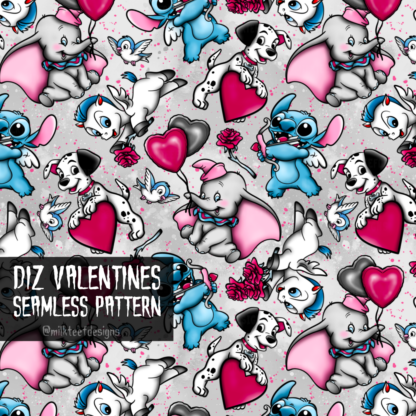 Diz Valentines / Seamless Pattern