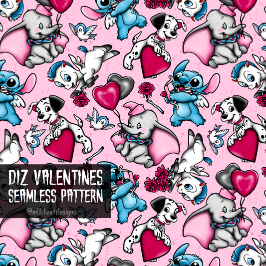 Diz Valentines / Seamless Pattern