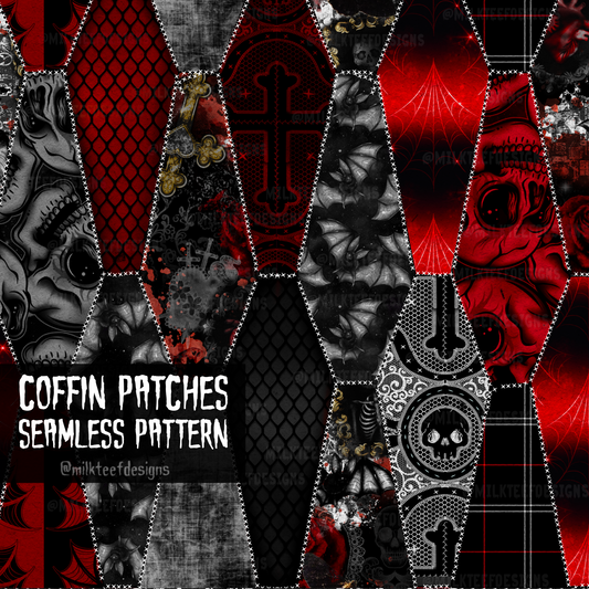 Coffin Patchwork / Seamless Pattern