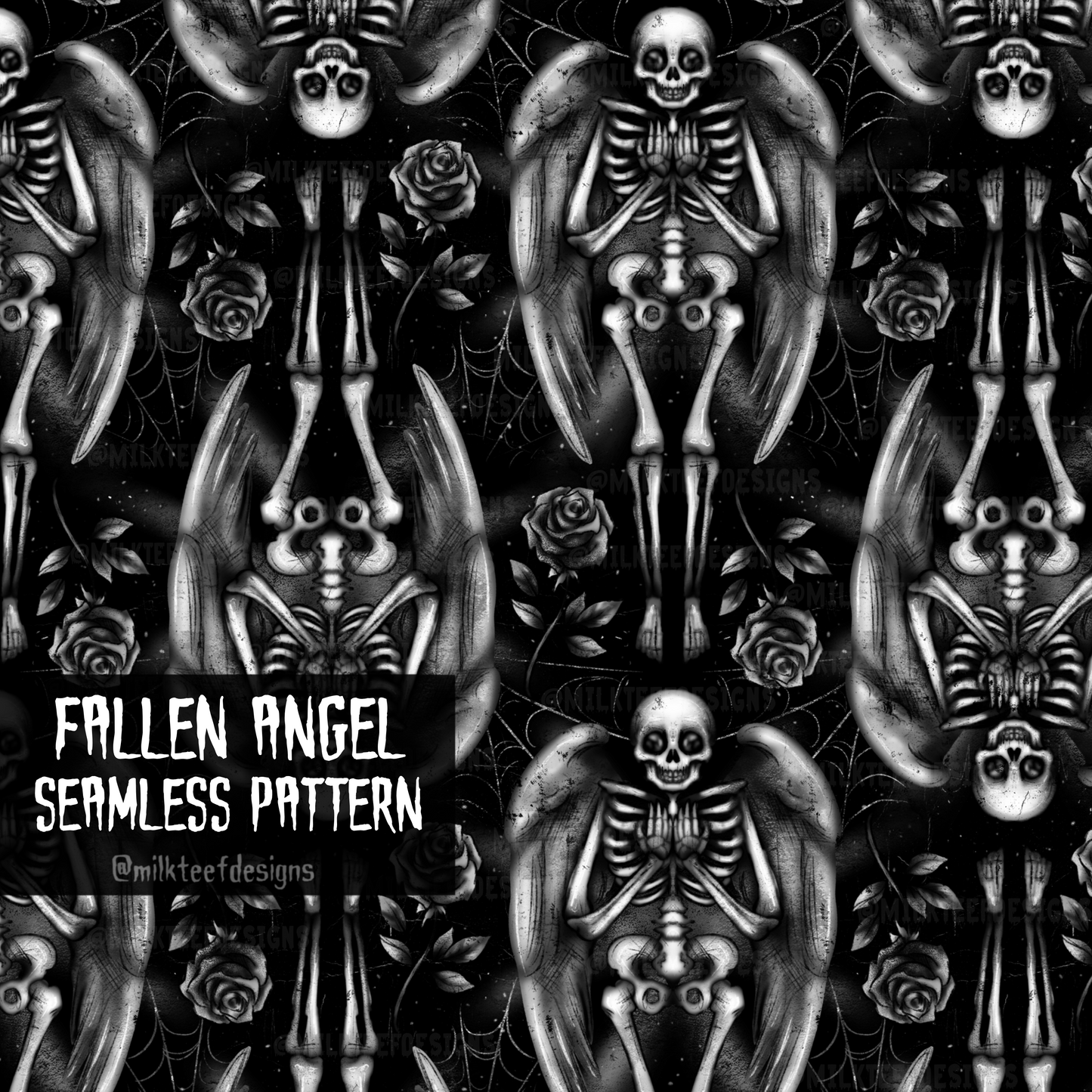 Fallen Angel / Seamless Pattern