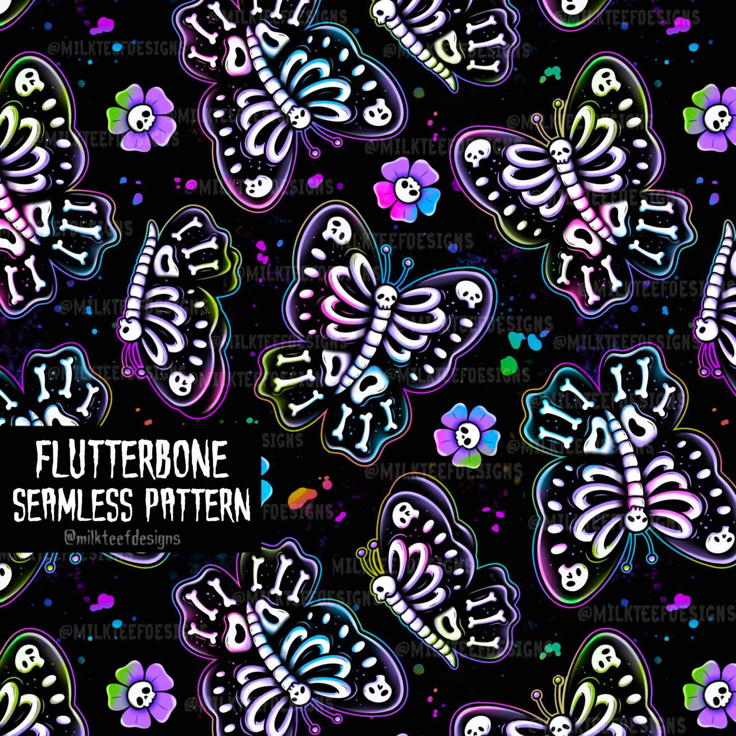 Flutterbone / Seamless Pattern
