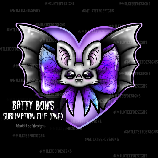 Batty Bows / Sublimation Design (PNG)