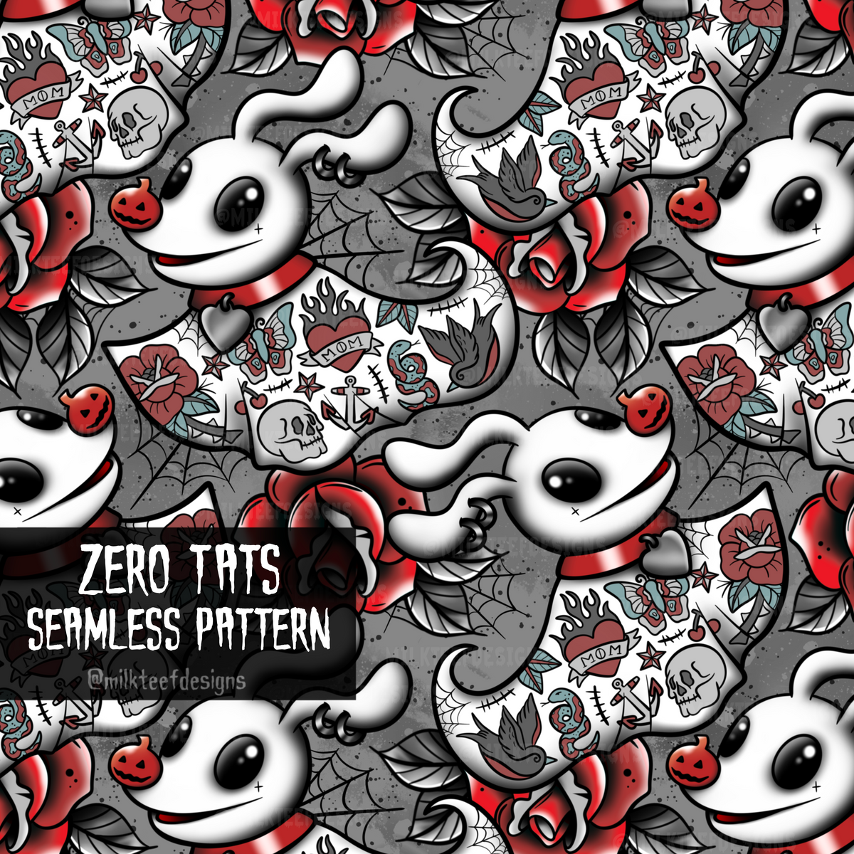 Zero Pattern Design Zero Tats / Seamless Pattern – milkteefdesigns