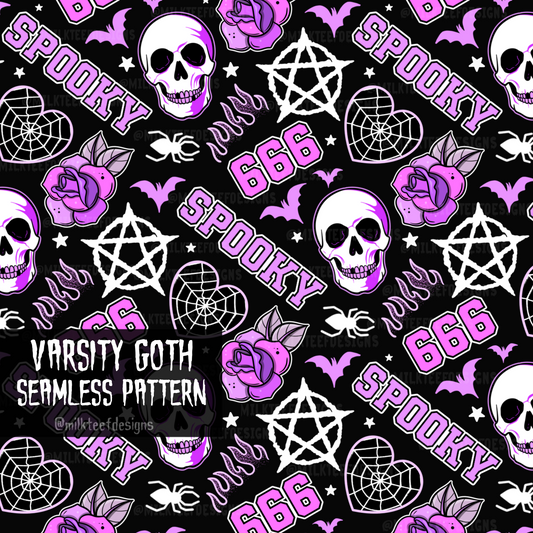 Varsity Goth / Seamless Pattern and Co-ord