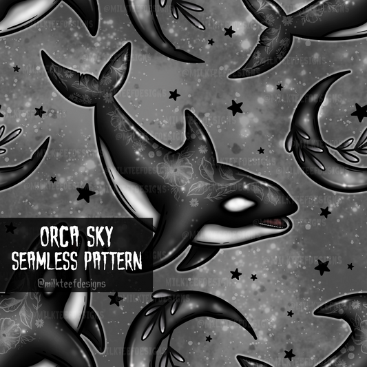 Orca Sky / Seamless Pattern