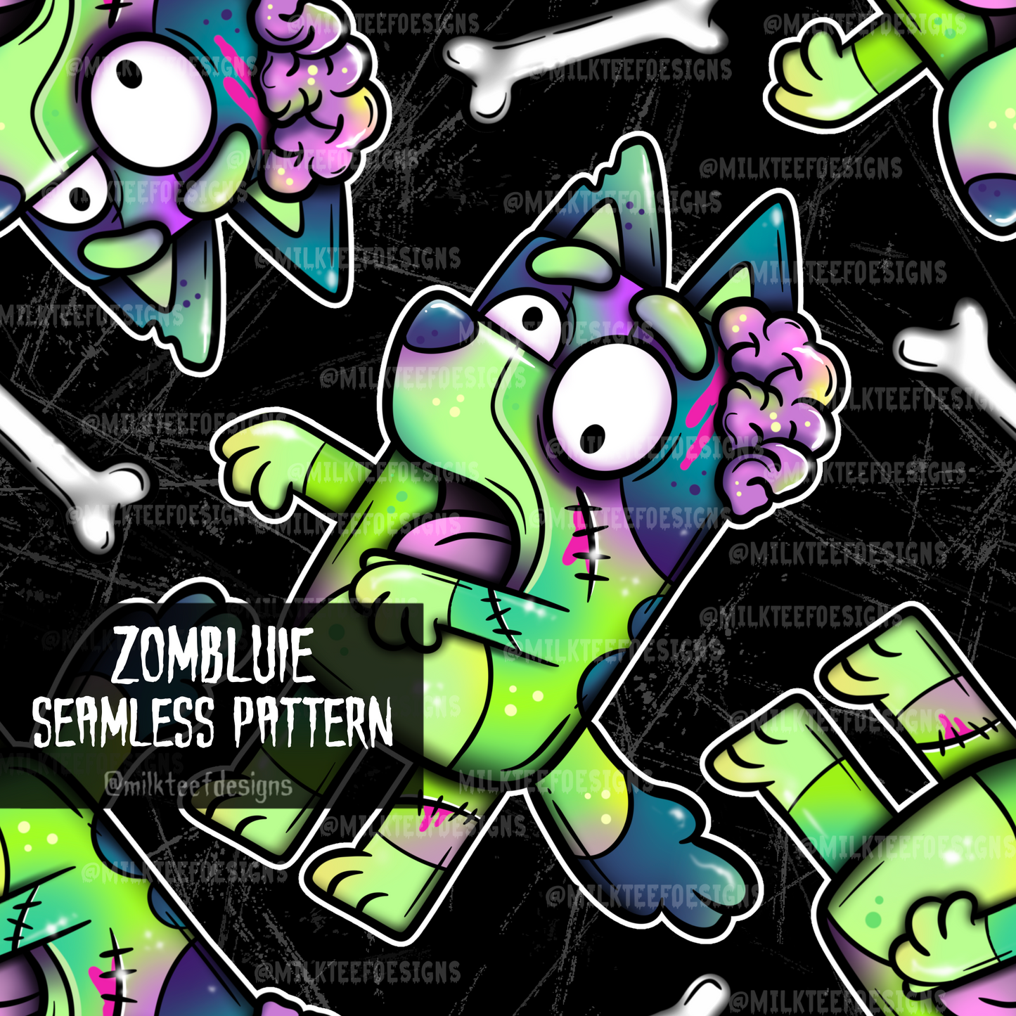 Zombluie / Seamless Pattern