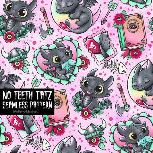 No Teeth Tatz / Seamless Pattern