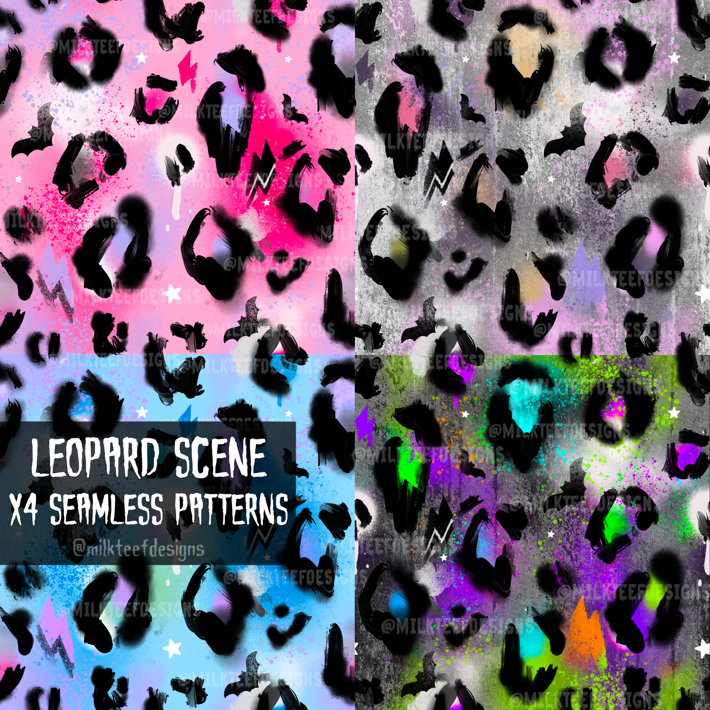 Leopard Scene / Seamless Pattern