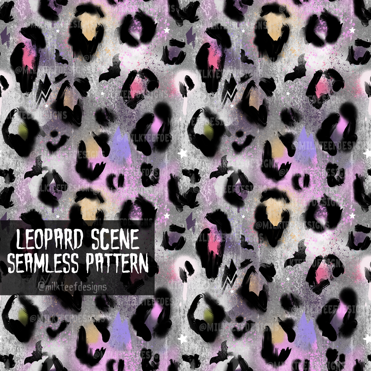 Leopard Scene / Seamless Pattern