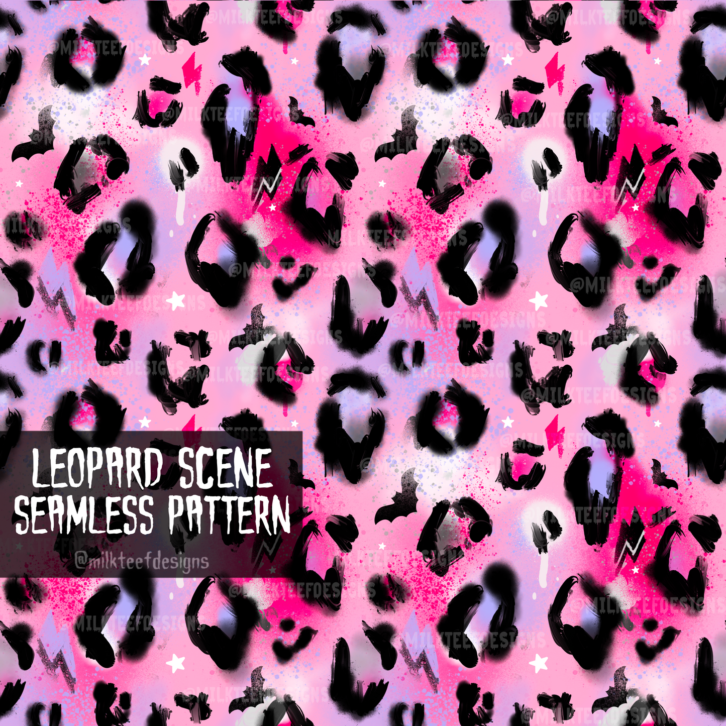 Leopard Scene / Seamless Pattern